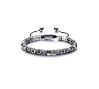 Jovivi Bracciale Uomo con Perline in Pietra Naturale Protezione dall'Ansia 6mm Unisex Bracciale di Cristallo con Perle Ematite Regolabile per Reiki Guarigione Spirituale Portafortuna - Labradorite