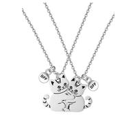 JOVIVI Collana dell'amicizia BFF per 2 ragazze, collane migliori amiche, gioielli carini a forma di gatto per donne, divertenti regali di compleanno, Natale, laurea per le migliori amiche, regalo