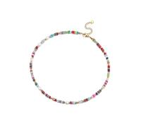 Jovivi Collana Perline Colorate a Abaco in Pietre e Cristalli per Donna Ragazza Boho Collana Sottile con Perla Vera in Pietre Naturali Reiki Gioielli Heishi Surfer Estate Spiaggia Bohemian Stile 1