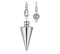 Jovivi Pendolo a Cono in Rame Metallo per Divinatorio Radiestesia Esoterismo Divinazione Pendolino Egiziano-Argento