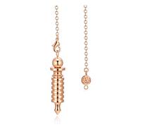 JOVIVI Pendolo Esoterico a Cilindro Apribile in Rame per Divinazione Pendolino Divinatorio Radioestesia Porta Porfumo Oli Essenziali per Rabdomanzia Aromaterapia Reiki Guarigione Spirituale (Oro Rosa)