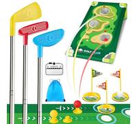 Jovizo Set da golf per bambini per ragazzi e ragazze di età compresa tra 3 4 5 6 anni, set di mazze da golf retrattili per bambini con tavola per cornhole e tappetino da putting, giocattolo per sport