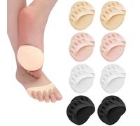 JOVYTH 8 Paia Set Calzini a Dita e Mezzi Calzini - 4 Paia a Dita, 4 Paia Mezzi, Antiscivolo per Balletto Tacchi