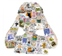 JOVYTH Adesivi Meme 50 Pezzi in PVC Impermeabile, Sticker Divertenti Stile Internet e Umore Ironico per Laptop, Telefono, Skateboard, Diario, Valigia e Decorazione da Festa Estiva