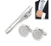 JOVYTH Gemelli e Fermacravatta Uomo, Cufflinks per Matrimonio, Cerimonia, Affari, Eleganti Accessori Uomo