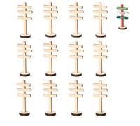 JOVYTH mini cartelli direzionali in legno per paesaggi in miniatura e tavola, 12 pezzi, per casa, feste e decorazioni stagionali, per tavolo, parete, porta, area festa e decorazione stagionale