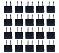 JoWanSome 20 adattatori audio professionali per aviazione: 2 x 3,5 mm mono a jack stereo da 3,5 mm maschio a femmina convertitore jack audio (argenteo x20 pezzi)