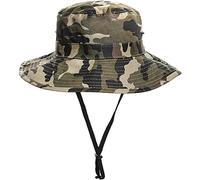 JowTreex Cappello a secchiello estivo per bambini, motivo mimetico, per safari, pesca, per bambini di 7-14 anni, mimetico, 56 cm, 7-14 anni