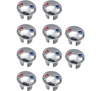 Jowxsx 10 indicatori di direzione per rubinetti, segnali di acqua calda e fredda, pulsanti per cucina, bagno, lavandino, rubinetto, colore: argento