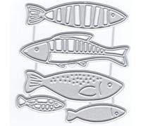 Jowxsx Stencil per fustellati di pesce, stampi per modelli in metallo Fustelle per tagliare Stencil per scrapbooking fai-da-te Album fotografico Fustelle decorative in carta per goffratura per la crea