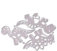 Jowxsx Stencil per fustellatura di piccolo dinosauro carino, stampi per modelli in metallo, fustelle per fustelle, per scrapbooking fai da te, album fotografici, fustelle decorative in carta per goffr