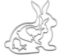 Jowxsx Stencil per fustelle di coniglio, stampi per modelli in metallo Fustelle per tagliare Stencil per scrapbooking fai-da-te Album fotografico Fustelle decorative in carta per goffratura per la cre