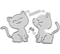 Jowxsx Stencil per fustelle per gatti carini, stampi per modelli in metallo, fustelle per fustelle, per album fotografici fai da te, scrapbooking, fustelle decorative in carta per goffratura per la cr