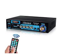 JOXLOVER Amplificatore Audio Stereo 2ch 2000W, Bluetooth 5.0, Telecomando, Radio FM, USB, SD, per Home Theater con Altoparlanti