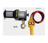 JOXLOVER Avvolgicavo, 2000lb-3000lb 12V 24V Argano Elettrico Portatile for Auto, Camion, chiatta, rimorchio, utensile Manuale, Fune di Acciaio per attività all'aperto(50010046-05 2000 24V)