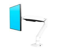 JOXLOVER Braccio a molla a gas F100A Supporto for monitor da tavolo con schermo da 22-35 pollici 360 Ruota braccio di montaggio for monitor da 3-12 kg con porta USB 3.0(White)