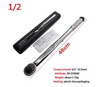 JOXLOVER Chiave dinamometrica, 1/2 Quadri Drive Cyque Wrench Two Way for accuratamente Meccanismo Chiave for la chiave della del misuratore di coppia per auto, moto(28-210Nm)