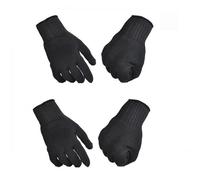 JOXLOVER Guanti antitaglio, 2 Pezzi Guanti Antitaglio Protezione Di Sicurezza Da Lavoro Resistenti All'usura Autodifesa Neri In Rete In Filo D'acciaio