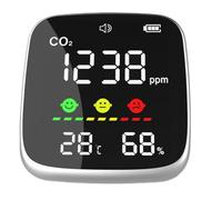 JOXLOVER Monitor Portatile for umidità e Temperatura CO2, Monitor for la qualità dell'Aria, rilevatore NDIR a infrarossi per la casa, l'industria