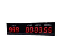 JOXLOVER Orologio Timer da Palestra, LED Countdown Day Orologio da Parete Count Down/Up Special Event Natale 1,8 Pollici per casa/Garage/Boxe
