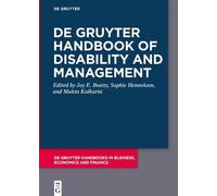 Joy Beatty De Gruyter Handbook of Disability and Management (Copertina rigida)