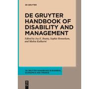 Joy Beatty De Gruyter Handbook of Disability and Management (Tascabile)