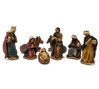 Joy Christmas Natività in Resina Completa 9 cm Set 8 Pezzi Presepe - 48200