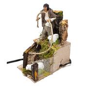Joy Christmas Pastore per Presepe in Movimento 14 cm x 9 Apriporta con Pecore 43126