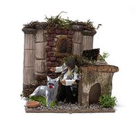 Joy Christmas Pastore per Presepe in Movimento 14 cm x 9 cm Bambino con Cane 50602