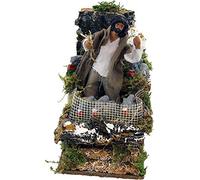 Pastore per Presepe in Movimento cm con Conigli Statuina Terracotta 10 cm