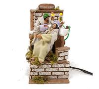Joy Christmas Pastore per Presepe in Movimento 14 cm x 9 cm Donna Che Lava i Capelli 46507