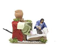 Joy Christmas Pastore per Presepe in Movimento 14 cm x 9 cm Donna che Stira