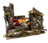 Joy Christmas Pastore per Presepe in Movimento 20 cm x 14 cm Pastore su Amaca - 48706