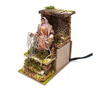 Joy Christmas Pastore per Presepe in Movimento Donna Che Cuce Rete