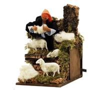 Joy Christmas Pastore per Presepe in Movimento, mestiere tosatore 14X9 cm, 40083