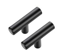 JOY DECOR Confezione da 30 pomelli per armadietti, maniglie nere per armadietti, pomelli da cucina da 5,1 cm, pomelli per cassetti a foro singolo per cassetti