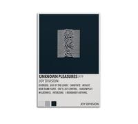 Joy Division - Poster con album "Unknown Pleasures", decorazione artistica da parete, stile vintage, per soggiorno, camera da letto, 50 x 75 cm, senza cornice