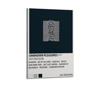 Joy Division - Poster con album "Unknown Pleasures", decorazione artistica da parete, stile vintage, per soggiorno, camera da letto, 30 x 45 cm, con cornice