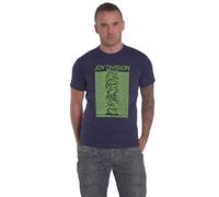 Rock Off officially licensed products Joy Division T Shirt Unknown Pleasures FP Nuovo Ufficiale Unisex Navy Blu Size M