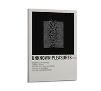 Joy Division Unknown Pleasures Poster artistico da parete per soggiorno e camera da letto (20 x 30 cm) con cornice