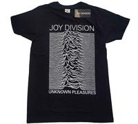 Joy Division Unknown Pleasures White On Black ufficiale Uomo maglietta unisex