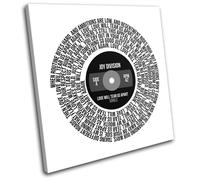 Joy Divison Love Will Tear us Apart Record Song Lyrics Vinyl Canvas Art Print