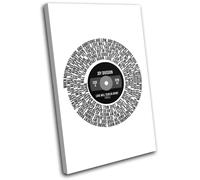 Joy Divison Love Will Tear us Apart Record Song Lyrics Vinyl Canvas Art Print