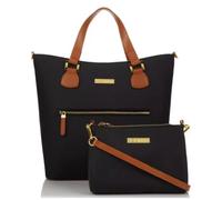Joy & Iman Borsa In Pelle Tote E Crossbody, Nera