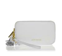 JOY & IMAN Portafoglio Chic In Pelle Con RFID, Bianco