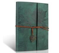 Joy & Inspiration Taccuino in Pelle PU A5 Ad Anelli Ricaricabile con Tasche Interne Raccoglitore di Bilancio A5 Diario per Adulti, 160 Pagine Vintage Ricaricabili Diario di Viaggio Vuoto per Scrivere