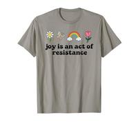 Joy is an Act of Resistance Rainbow Pride Month Human Rights Maglietta