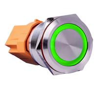 Joy-it Button22A-M-GR Interruttore a pressione 250 V/AC 3 A 1 x Off / On Momen