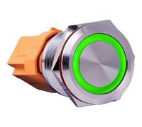 Joy-it BUTTON22B-L-GR Interruttore a pressione 250 V/AC 7 A 1 x On / (Off) Pe