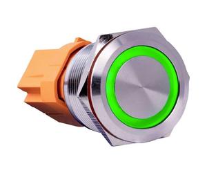 Joy-it BUTTON22B-M-GR Interruttore a pressione 250 V/AC 7 A 1 x On / (Off) Mo